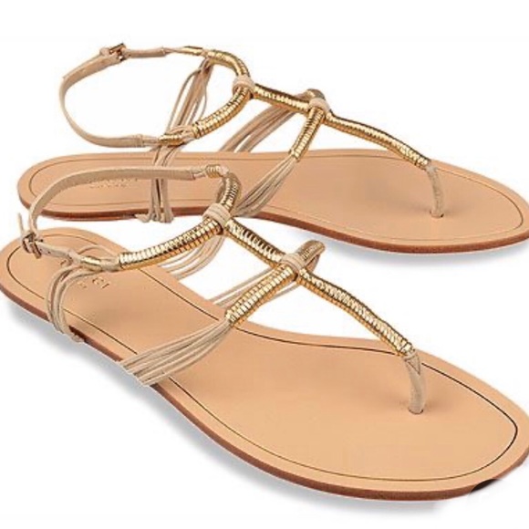 Gucci Shoes - (Sold) Gucci Anita Metallic Suede Thong Sandal